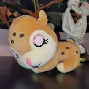 Cute Tan and Pink Deer Plush Toy